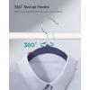 imageSONGMICS Clothes Hangers Pack of 50 Plastic Coat Hangers SpaceSaving Light Gray and Dark Gray UCRF50GDark Blue Ash  Light Blue Ash