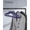 imageSONGMICS Clothes Hangers Pack of 50 Plastic Coat Hangers SpaceSaving Light Gray and Dark Gray UCRF50GDark Blue Ash  Light Blue Ash