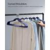 imageSONGMICS Clothes Hangers Pack of 50 Plastic Coat Hangers SpaceSaving Light Gray and Dark Gray UCRF50GDark Blue Ash  Light Blue Ash