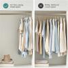 imageSONGMICS Clothes Hangers Pack of 50 Plastic Coat Hangers SpaceSaving Light Gray and Dark Gray UCRF50GLight Gray  Dark Gray