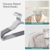 imageSONGMICS Clothes Hangers Pack of 50 Plastic Coat Hangers SpaceSaving Light Gray and Dark Gray UCRF50GLight Gray  Dark Gray