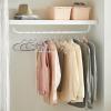 imageSONGMICS Clothes Hangers Pack of 50 Plastic Coat Hangers SpaceSaving Light Gray and Dark Gray UCRF50GLight Gray  Dark Gray