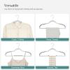 imageSONGMICS Clothes Hangers Pack of 50 Plastic Coat Hangers SpaceSaving Light Gray and Dark Gray UCRF50GLight Gray  Dark Gray