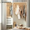 imageSONGMICS Clothes Hangers Pack of 50 Plastic Coat Hangers SpaceSaving Light Gray and Dark Gray UCRF50GLight Gray  Dark Gray