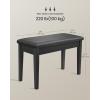 imageSONGMICS Duet Piano Bench with Padded Cushion and Storage Compartment Piano Chair Seat 134 x 291 x 197 Inches Ink Black ULPB75BKInk Black