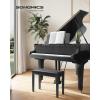 imageSONGMICS Duet Piano Bench with Padded Cushion and Storage Compartment Piano Chair Seat 134 x 291 x 197 Inches Ink Black ULPB75BKInk Black