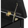 imageSONGMICS Duet Piano Bench with Padded Cushion and Storage Compartment for Music Books Tufted Wooden Seat Black ULPB074B01