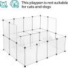 imageSONGMICS Guinea Pig Playpen with Dense Ramp Indoor Rabbit Run Hutch Cage Large Exercise Enclosure with Stairs DIY Plastic Modular Fence for Hamster Pet Small Animals White ULPC004W01