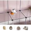 imageSONGMICS Guinea Pig Playpen with Dense Ramp Indoor Rabbit Run Hutch Cage Large Exercise Enclosure with Stairs DIY Plastic Modular Fence for Hamster Pet Small Animals White ULPC004W01
