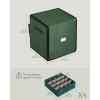 imageSONGMICS Large Christmas Ornament Storage Box with Side Open Stackable Christmas Storage Container with Lid 8 Drawer Trays 600D Oxford 3Inch 128 Slots Dove Gray URFB038G01Forest Green
