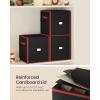 imageSONGMICS Large Christmas Ornament Storage Box with Side Open Stackable Christmas Storage Container with Lid 8 Drawer Trays 600D Oxford 3Inch 128 Slots Dove Gray URFB038G01Ink Black