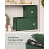 imageSONGMICS Large Christmas Ornament Storage Box with Side Open Stackable Christmas Storage Container with Lid 8 Drawer Trays 600D Oxford 3Inch 128 Slots Dove Gray URFB038G01Forest Green