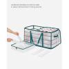 imageSONGMICS Large Christmas Ornament Storage Boxes 3Inch Balls 8 Trays 128 Slots Plastic Christmas Storage Container with Lid Dual Zippers Side Handles Cherry Red URFB029T01Forest Green
