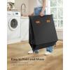 imageSONGMICS Laundry Hamper Laundry Basket 304 Gal Laundry Sorter 2 Sections Collapsible XFrame Clothes Organizer with Customizable Labels Laundry Room Bedroom Bathroom Ink Black ULCB120B01Ink Black