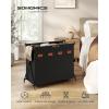 imageSONGMICS Laundry Hamper Laundry Basket 304 Gal Laundry Sorter 2 Sections Collapsible XFrame Clothes Organizer with Customizable Labels Laundry Room Bedroom Bathroom Ink Black ULCB120B01Ink Black