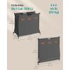 imageSONGMICS Laundry Hamper Laundry Basket 304 Gal Laundry Sorter 2 Sections Collapsible XFrame Clothes Organizer with Customizable Labels Laundry Room Bedroom Bathroom Ink Black ULCB120B01Slate Gray