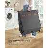 imageSONGMICS Laundry Hamper Laundry Basket 304 Gal Laundry Sorter 2 Sections Collapsible XFrame Clothes Organizer with Customizable Labels Laundry Room Bedroom Bathroom Ink Black ULCB120B01Slate Gray