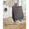 imageSONGMICS Laundry Hamper Laundry Basket 304 Gal Laundry Sorter 2 Sections Collapsible XFrame Clothes Organizer with Customizable Labels Laundry Room Bedroom Bathroom Ink Black ULCB120B01Slate Gray