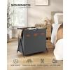 imageSONGMICS Laundry Hamper Laundry Basket 304 Gal Laundry Sorter 2 Sections Collapsible XFrame Clothes Organizer with Customizable Labels Laundry Room Bedroom Bathroom Ink Black ULCB120B01Slate Gray