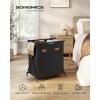 imageSONGMICS Laundry Hamper Laundry Basket 304 Gal Laundry Sorter 2 Sections Collapsible XFrame Clothes Organizer with Customizable Labels Laundry Room Bedroom Bathroom Ink Black ULCB120B01Ink Black