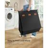 imageSONGMICS Laundry Hamper Laundry Basket 304 Gal Laundry Sorter 2 Sections Collapsible XFrame Clothes Organizer with Customizable Labels Laundry Room Bedroom Bathroom Ink Black ULCB120B01Ink Black
