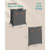 imageSONGMICS Laundry Hamper Laundry Basket 304 Gal Laundry Sorter 2 Sections Collapsible XFrame Clothes Organizer with Customizable Labels Laundry Room Bedroom Bathroom Ink Black ULCB120B01Slate Gray