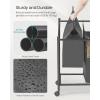 imageSONGMICS Laundry Sorter Rolling Laundry Basket with 4 Removable Bags Laundry Hamper Laundry Cart for Laundry Room Bedroom Bathroom 4 x 119 Gallons Ink Black URLS103B01Slate Gray