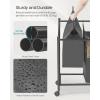 imageSONGMICS Laundry Sorter Rolling Laundry Basket with 4 Removable Bags Laundry Hamper Laundry Cart for Laundry Room Bedroom Bathroom 4 x 119 Gallons Ink Black URLS103B01Slate Gray