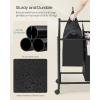 imageSONGMICS Laundry Sorter Rolling Laundry Basket with 4 Removable Bags Laundry Hamper Laundry Cart for Laundry Room Bedroom Bathroom 4 x 119 Gallons Ink Black URLS103B01Ink Black