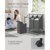 imageSONGMICS Laundry Sorter Rolling Laundry Basket with 4 Removable Bags Laundry Hamper Laundry Cart for Laundry Room Bedroom Bathroom 4 x 119 Gallons Ink Black URLS103B01Slate Gray