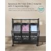 imageSONGMICS Laundry Sorter Rolling Laundry Basket with 4 Removable Bags Laundry Hamper Laundry Cart for Laundry Room Bedroom Bathroom 4 x 119 Gallons Ink Black URLS103B01Ink Black