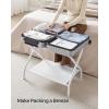 imageSONGMICS Luggage Racks Set of 2 Suitcase Stand with Fabric Storage Shelf for Guest Room Bedroom Hotel Foldable Steel Frame Holds up to 110 lb 272 x 15 x 205 Inches Black URLR002B02Cloud White