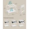 imageSONGMICS Luggage Racks Set of 2 Suitcase Stand with Fabric Storage Shelf for Guest Room Bedroom Hotel Foldable Steel Frame Holds up to 110 lb 272 x 15 x 205 Inches Black URLR002B02Cloud White