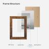 imageSONGMICS Picture Frames Collage Picture Frames Set of 10 Two 8x10 Four 5x7 Four 4x6 Photo Frame for Wall Gallery Decor Table Display Glass Rustic BrownRustic Brown
