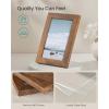 imageSONGMICS Picture Frames Collage Picture Frames Set of 10 Two 8x10 Four 5x7 Four 4x6 Photo Frame for Wall Gallery Decor Table Display Glass Rustic BrownRustic Brown