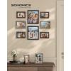 imageSONGMICS Picture Frames Collage Picture Frames Set of 10 Two 8x10 Four 5x7 Four 4x6 Photo Frame for Wall Gallery Decor Table Display Glass Rustic BrownMaroon Brown  Heather Greige  Ash Black