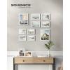 imageSONGMICS Picture Frames Collage Picture Frames Set of 10 Two 8x10 Four 5x7 Four 4x6 Photo Frame for Wall Gallery Decor Table Display Glass Rustic BrownCloud White
