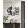 imageSONGMICS Picture Frames Collage Picture Frames Set of 10 Two 8x10 Four 5x7 Four 4x6 Photo Frame for Wall Gallery Decor Table Display Glass Rustic BrownInk Black