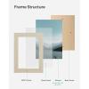 imageSONGMICS Picture Frames Collage Picture Frames Set of 10 Two 8x10 Four 5x7 Four 4x6 Photo Frame for Wall Gallery Decor Table Display Glass Rustic BrownNatural Beige