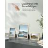 imageSONGMICS Picture Frames Collage Picture Frames Set of 10 Two 8x10 Four 5x7 Four 4x6 Photo Frame for Wall Gallery Decor Table Display Glass Rustic BrownNatural Beige
