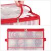 imageSONGMICS Plastic Christmas Ornament Storage Boxes 2 Pack Christmas Ball Organizers Hold 128 Balls up to 3Inch Removable Dividers Cherry Red URFB029T02Cherry Red