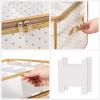 imageSONGMICS Plastic Christmas Ornament Storage Boxes 2 Pack Christmas Ball Organizers Hold 128 Balls up to 3Inch Removable Dividers Cherry Red URFB029T02Sandy Gold