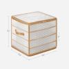 imageSONGMICS Plastic Christmas Ornament Storage Boxes 2 Pack Christmas Ball Organizers Hold 128 Balls up to 3Inch Removable Dividers Cherry Red URFB029T02Sandy Gold