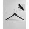 imageSONGMICS Rubber Coated Wooden Hangers 20Pack Clothes Wood Hangers NonSlip Coat Hangers Rubber Hangers with Shoulder Grooves and 360 Swivel Hook for Suits Shirts Coats Black UCRW011B02Black