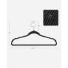 imageSONGMICS RubberCoated Plastic Hangers  50 Pack SpaceSaving Slim NonSlip Coat Hangers with 360 Degree Swivel Hooks and Shoulder Notches BlackBlack