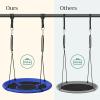 imageSONGMICS Saucer Tree Swing 40 Inch 700 lb Load Includes Hanging Kit Blue and Black UGSW001Q01