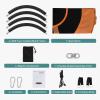 imageSONGMICS Saucer Tree Swing 40 Inch 700 lb Load Textilene Fabric Includes Hanging Kit for Kids Outdoor Indoor Heavy Duty Safe Durable Easy Install Backyard and Home Orange and Black UGSW001O01