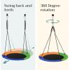 imageSONGMICS Saucer Tree Swing 40 Inch 700 lb Load Textilene Fabric includes Hanging Kit for Kids Outdoor Indoor Heavy Duty Safe Durable Easy Install for Backyard and Home Multicolor UGSW001O02