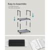 imageSONGMICS Shoe Rack 10 Tier Shoe Shelf Shoe Storage Organizer SpaceSaving 11 x 177 x 681 Inches Metal Frame NonWoven Fabric Shelves for Entryway Bedroom Black ULSH010B02Grey