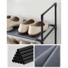 imageSONGMICS Shoe Rack 10 Tier Shoe Shelf Shoe Storage Organizer SpaceSaving 11 x 177 x 681 Inches Metal Frame NonWoven Fabric Shelves for Entryway Bedroom Black ULSH010B02Grey